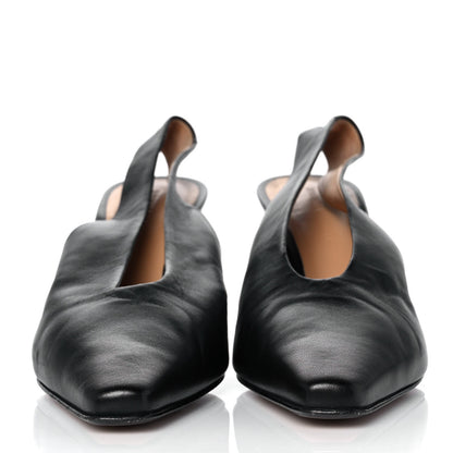 Bottega Veneta Nappa Almond Slingback Pumps 40 Black 2 of 8