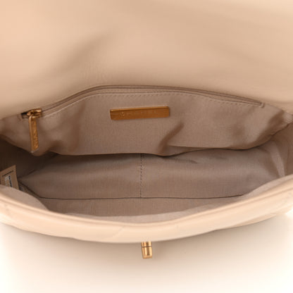 Chanel Goatskin Quilted Medium Chanel 19 Flap Beige 5 of 11