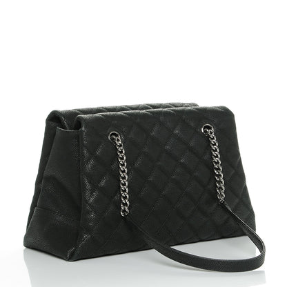 Chanel Iridescent Caviar Quilted Lady Pearly Tote Black 3 of 7