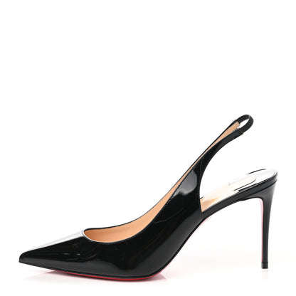Christian Louboutin Patent Kate Sling 85 Pumps 39.5 Black 1 of 8