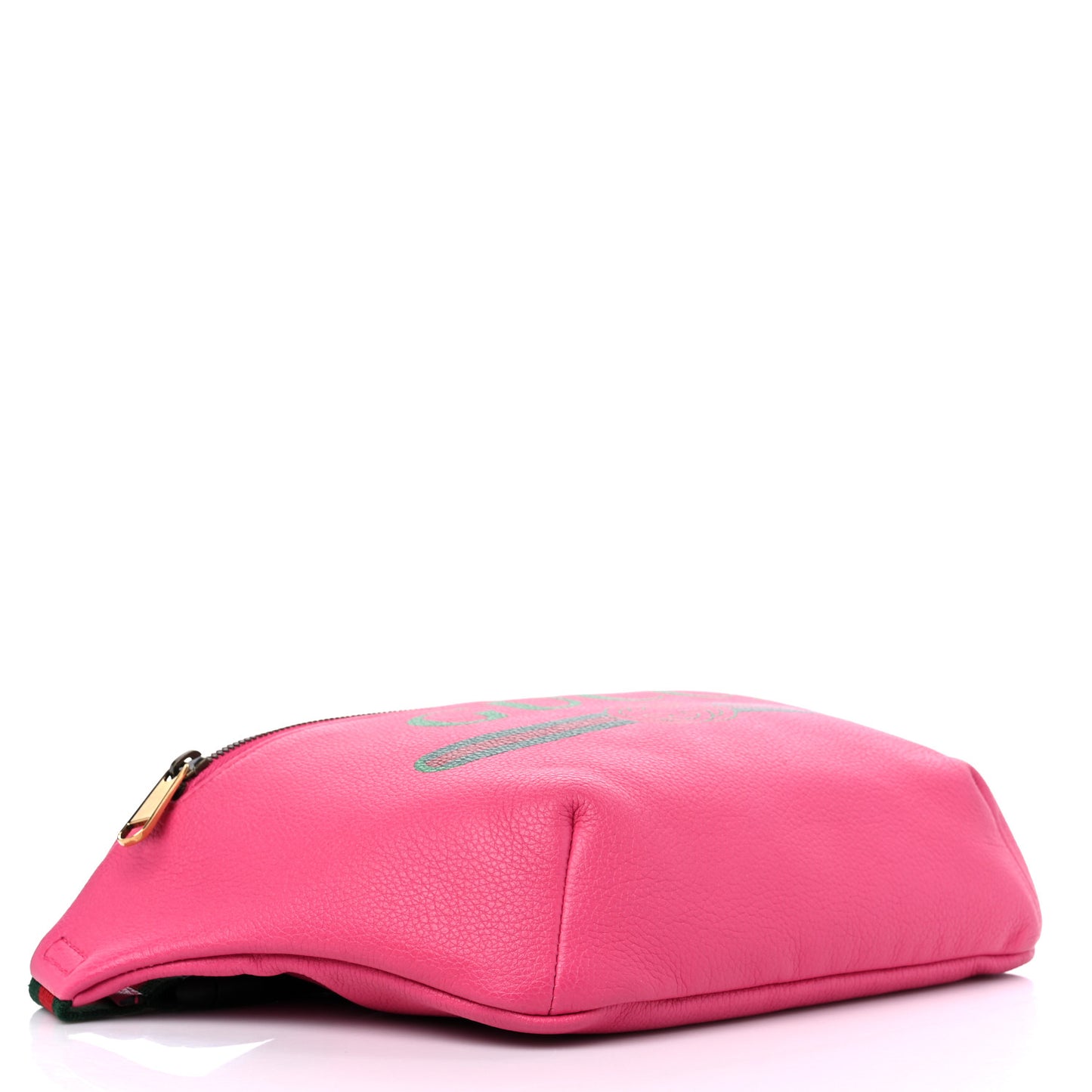 Grained Calfskin Small Logo Belt Bag Box Pink Green