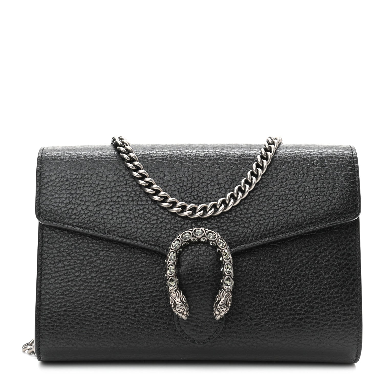 Gucci Calfskin Mini Dionysus Chain Wallet Black 1 of 11