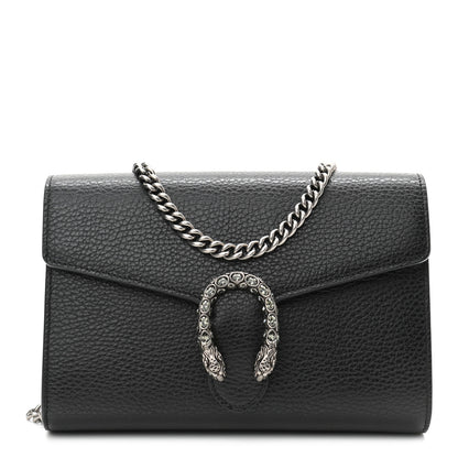Gucci Calfskin Mini Dionysus Chain Wallet Black 1 of 11