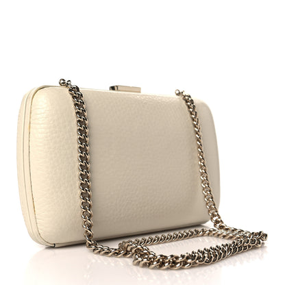 Gucci Pebbled Calfskin Soho Hard Case Clutch White 2 of 9