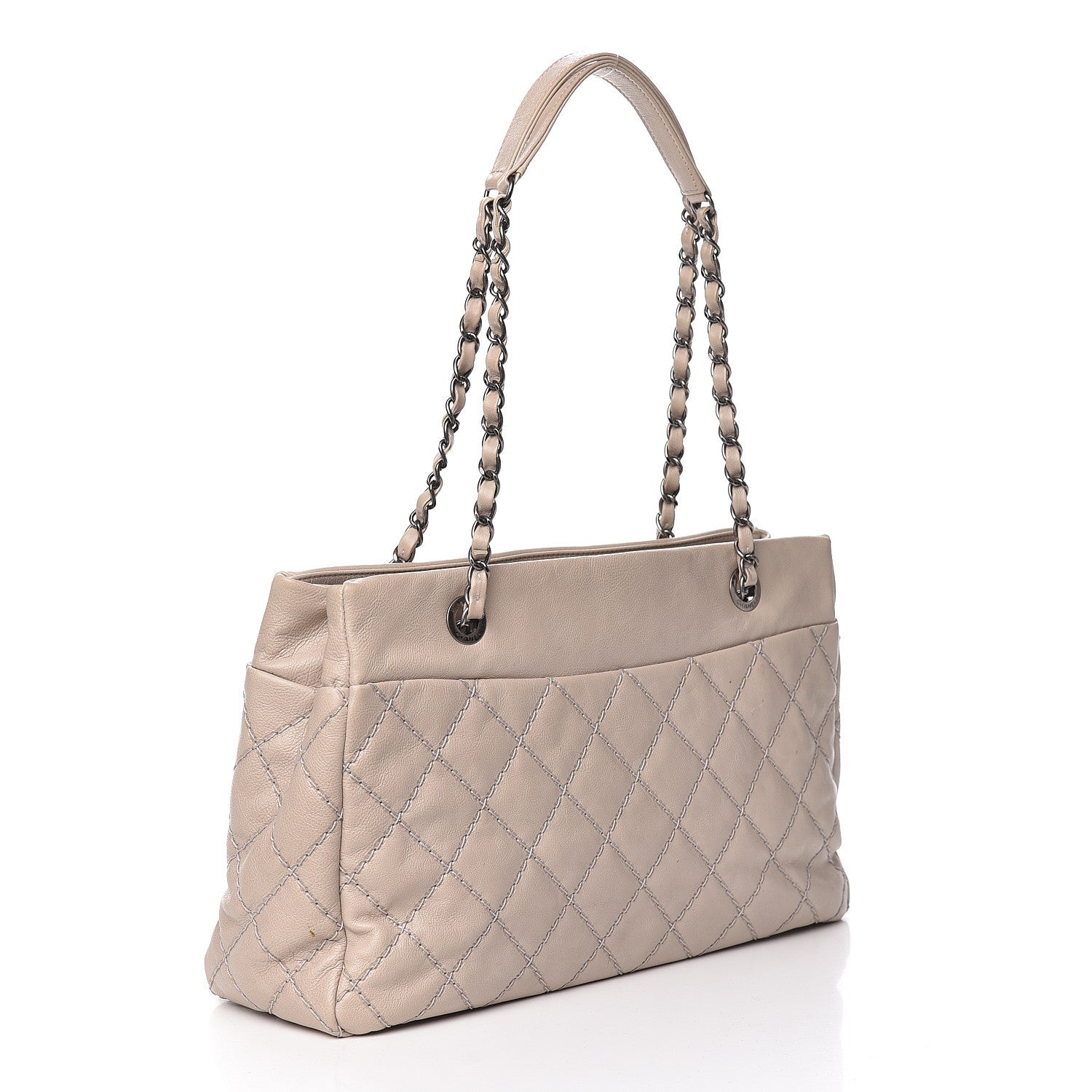 Chanel Calfskin Medium Stitch It Tote Beige 3 of 12