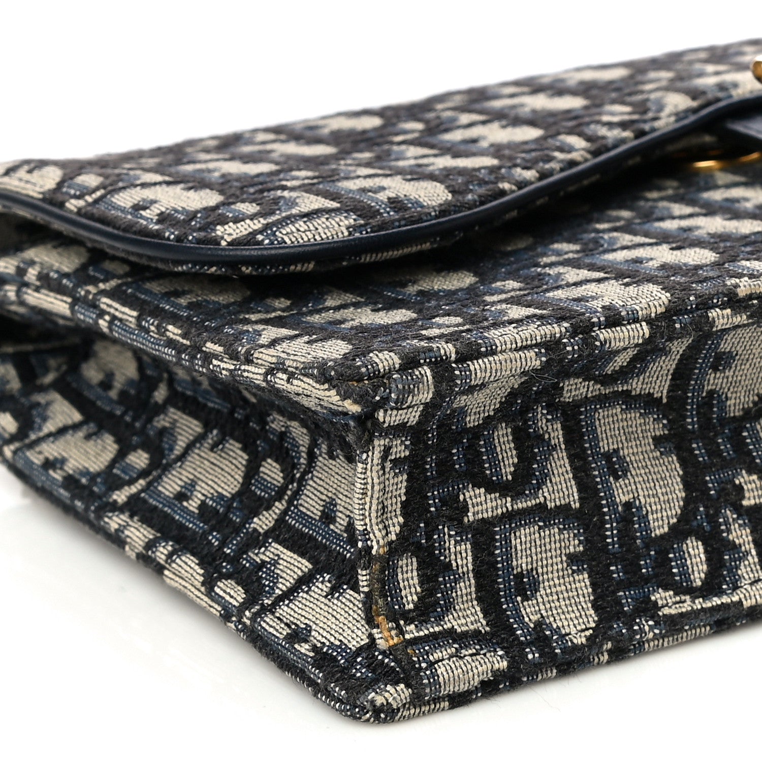 Christian Dior Oblique Saddle Chain Pouch Blue 8 of 16