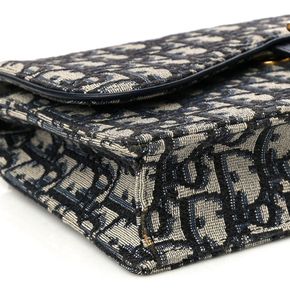Christian Dior Oblique Saddle Chain Pouch Blue 8 of 16
