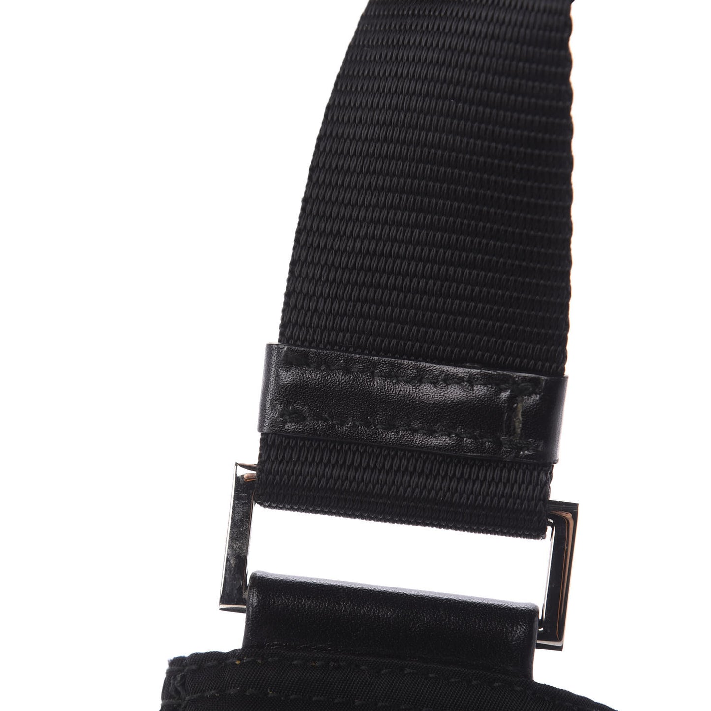 Nylon Flat Messenger Bag Black