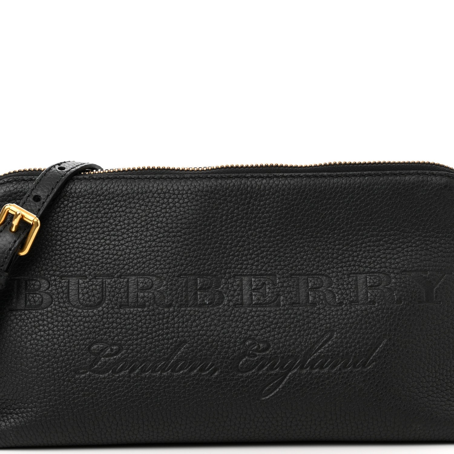 Burberry Grainy Calfskin Embossed Crossbody Bag Black 7 of 9
