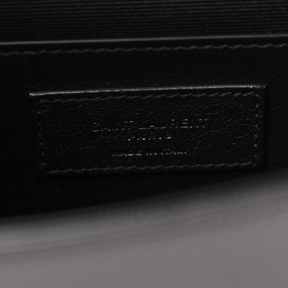 Saint Laurent Grain De Poudre Small Monogram Monochrome Kate Satchel Black 6 of 10