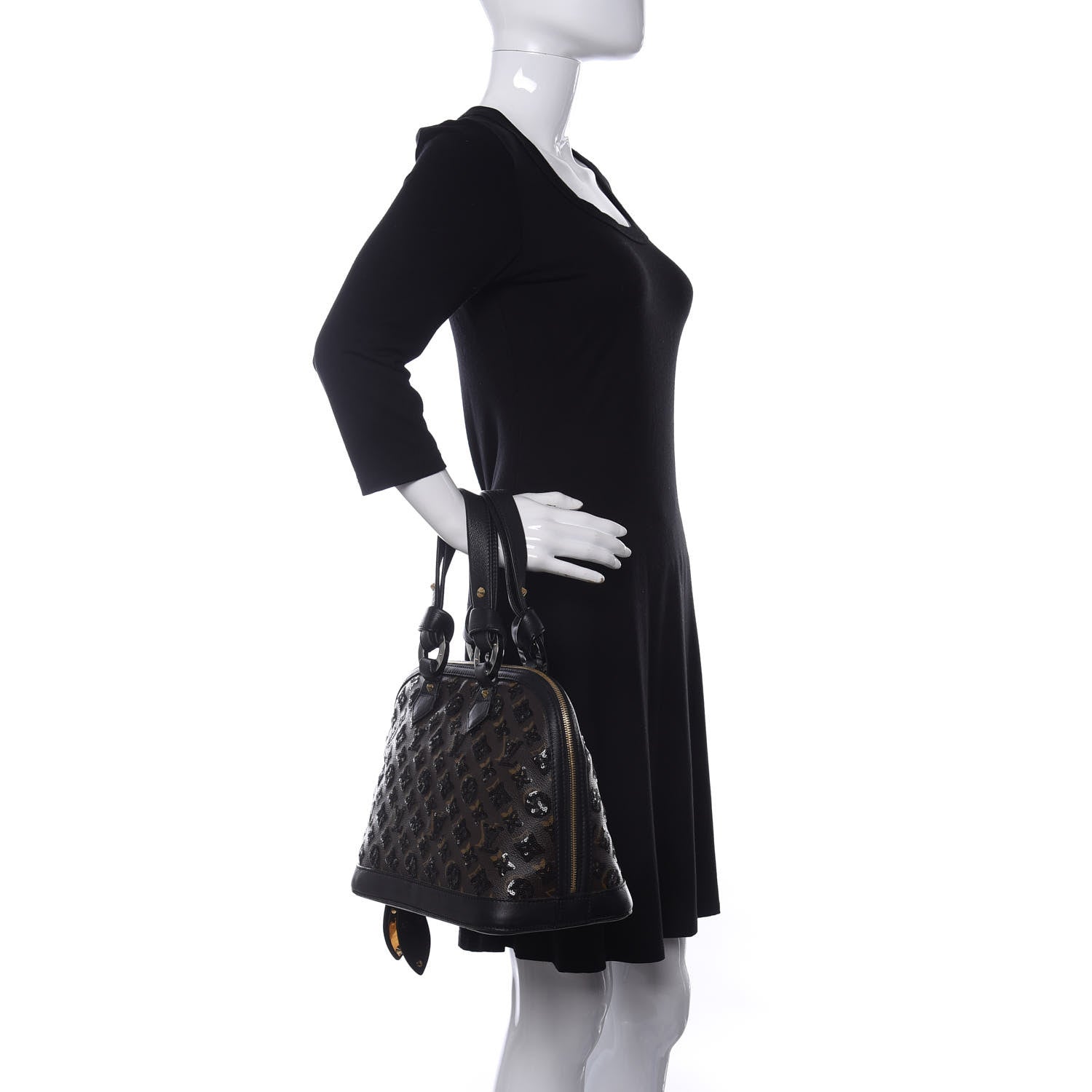 Louis Vuitton Monogram Sequins Eclipse Alma Black 2 of 9