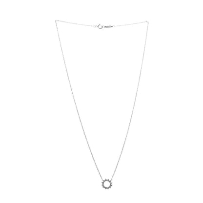 Tiffany Platinum Diamond Mini Open Circle Pendant Necklace 3 of 5