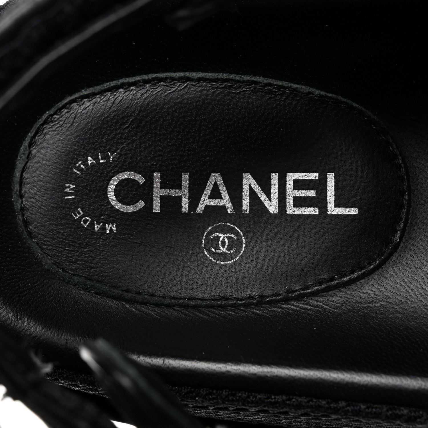 Chanel Mesh Velcro Dad Sandals 39 Black 7 of 9
