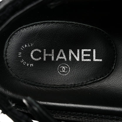 Chanel Mesh Velcro Dad Sandals 39 Black 7 of 9