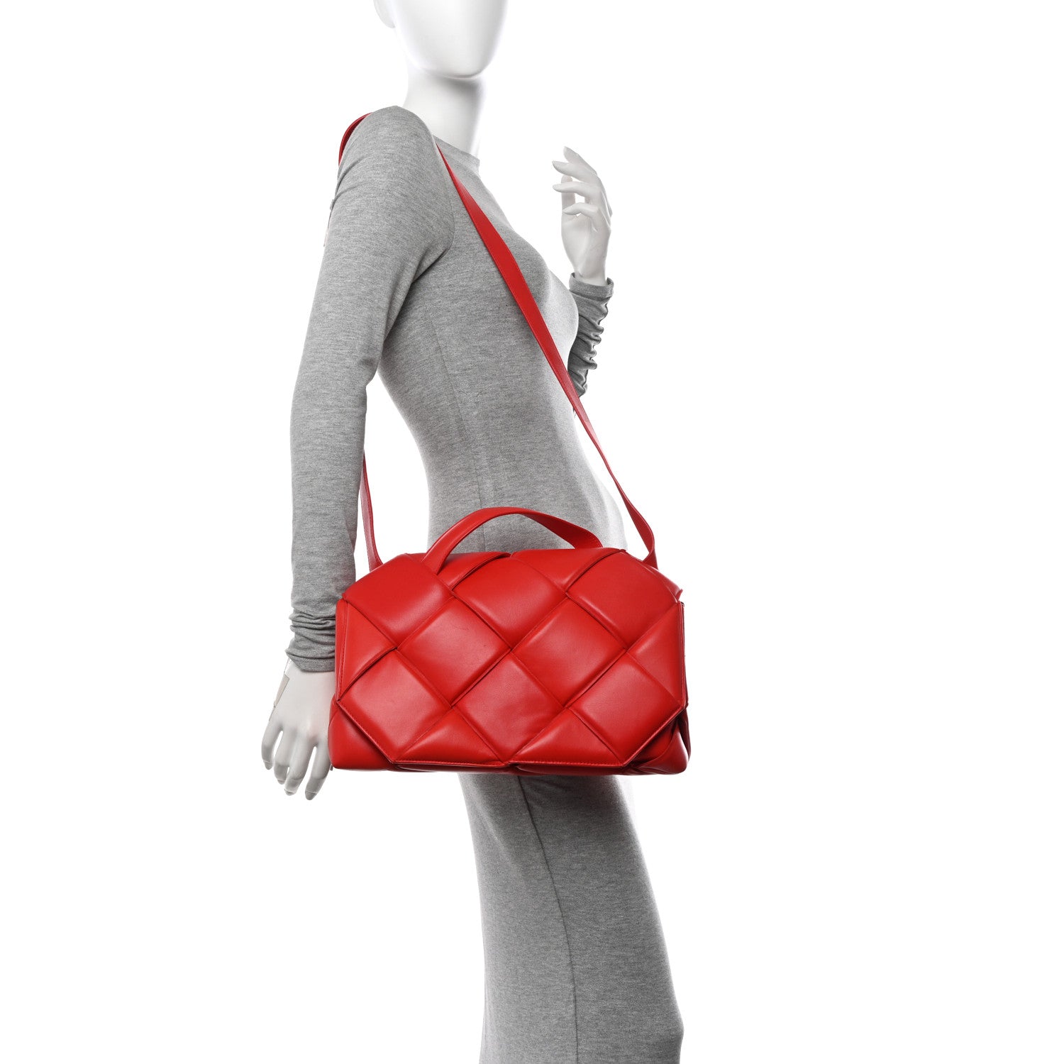 Bottega Veneta Nappa Intreccio Padded Top Handle Shoulder Bag Nail Polish 2 of 17