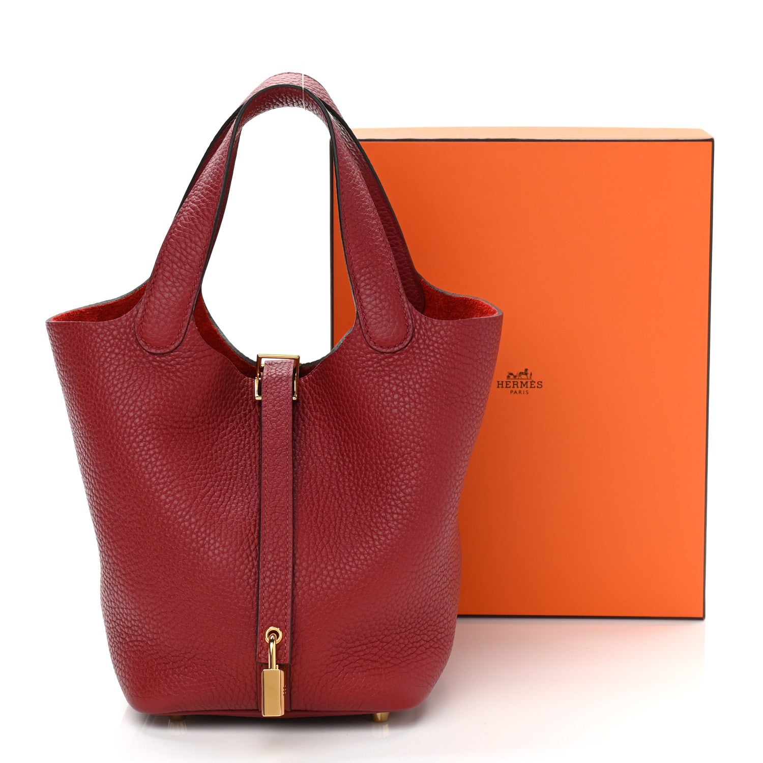 Hermes Taurillon Clemence Picotin Lock 18 PM Rouge Grenat 12 of 12