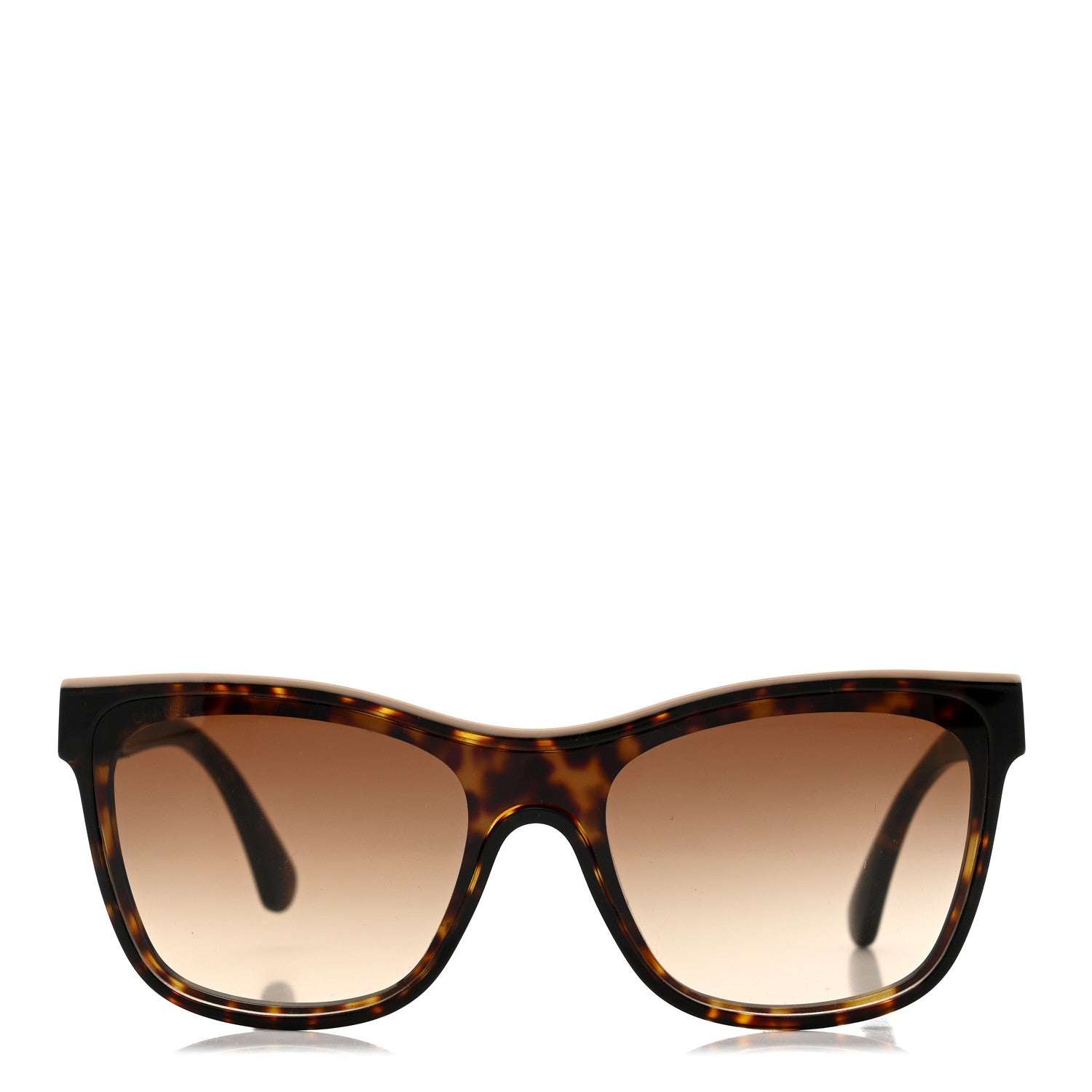Chanel Acetate Logo Shield Sunglasses 5418 Tortoise 2 of 8