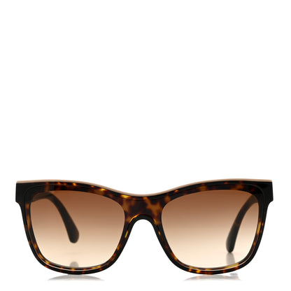 Chanel Acetate Logo Shield Sunglasses 5418 Tortoise 2 of 8