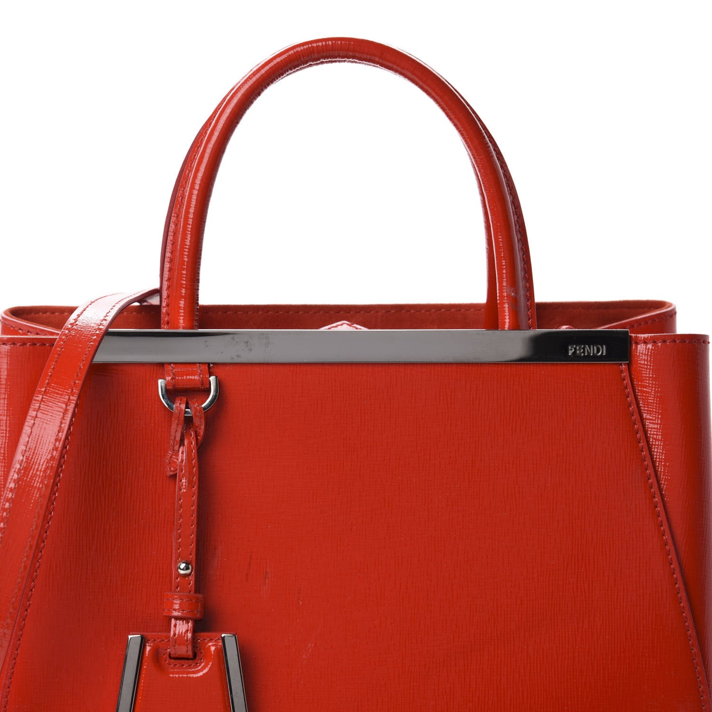 Vitello Vernice Camoscio Petite 2Jours Tote Papavero