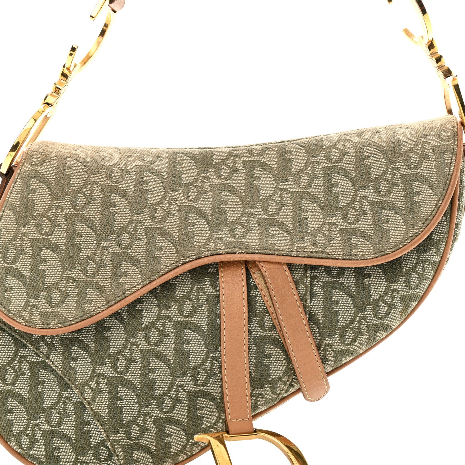 Christian Dior Monogram Saddle Bag Green 8 of 12