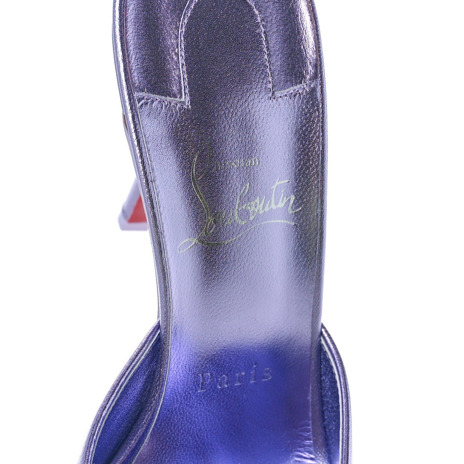 Christian Louboutin Metallic Me Dolly 100 Sandals 37.5 Lilac 8 of 8