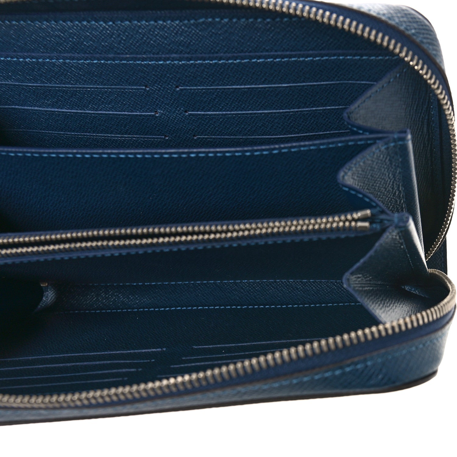 Louis Vuitton Taiga Zippy XL Wallet Blue Red 7 of 14
