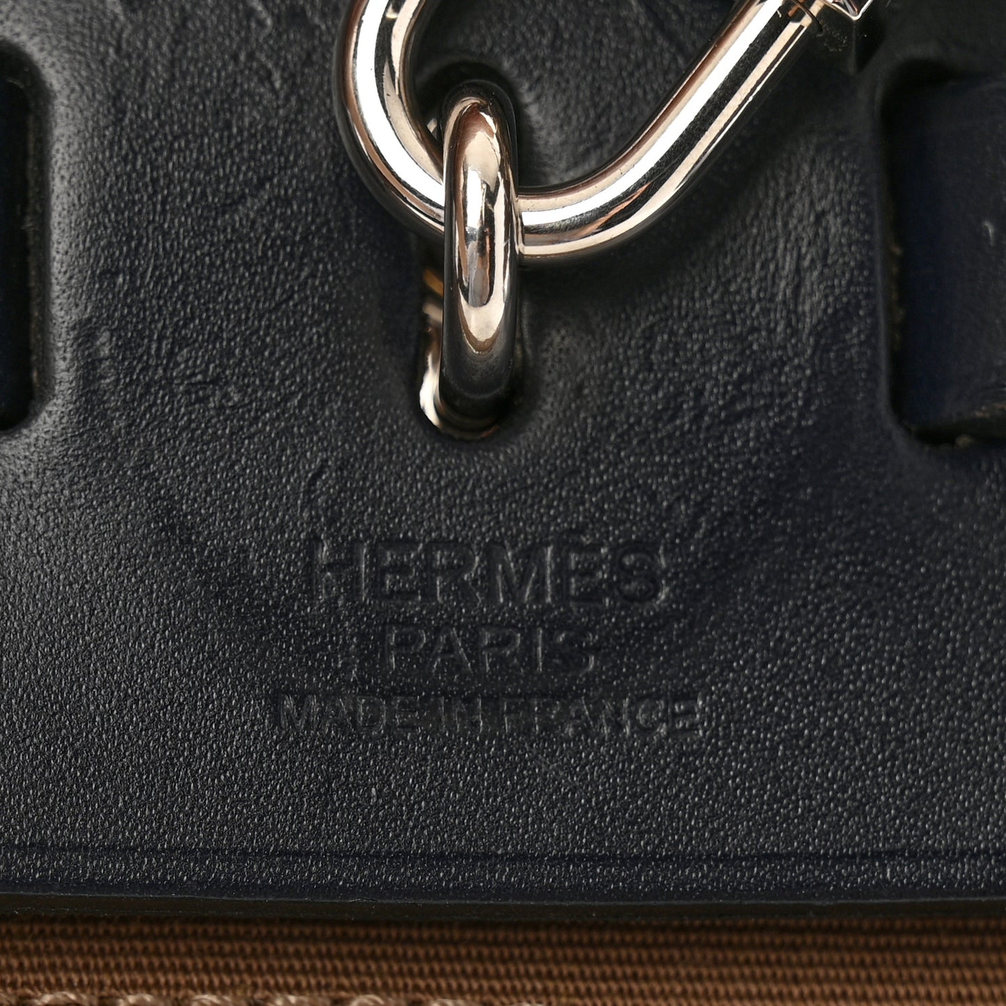 Toile Officier Vache Hunter Herbag Zip 31 PM Etoupe Bleu Indigo
