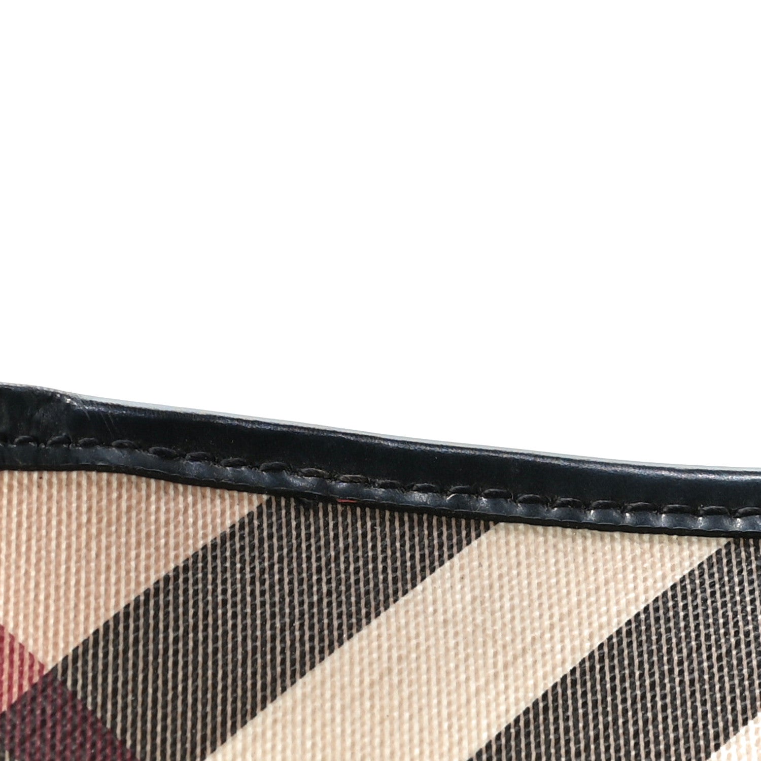 Burberry Nova Check Patent Trim Shopper Tote Black 11 of 15