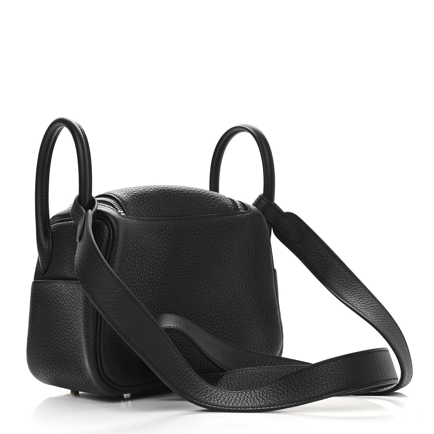 Hermes Taurillon Clemence Mini Lindy 20 Black 4 of 19