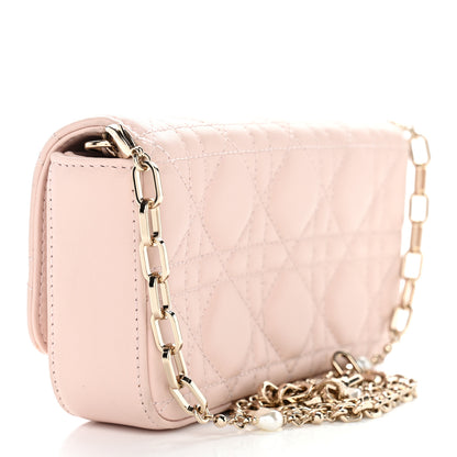 Christian Dior Lambskin Cannage Dior Talk Phone Pouch Rose Poudre 2 of 10