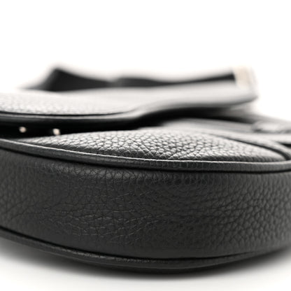 Christian Dior Grained Calfskin Mens Mini Saddle Bag Black 9 of 10