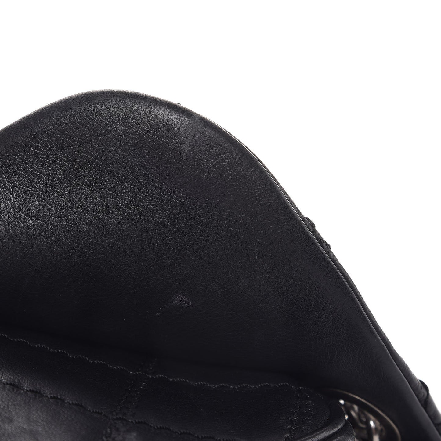 Calfskin Quilted Jumbo Coco Sporran Flap Black