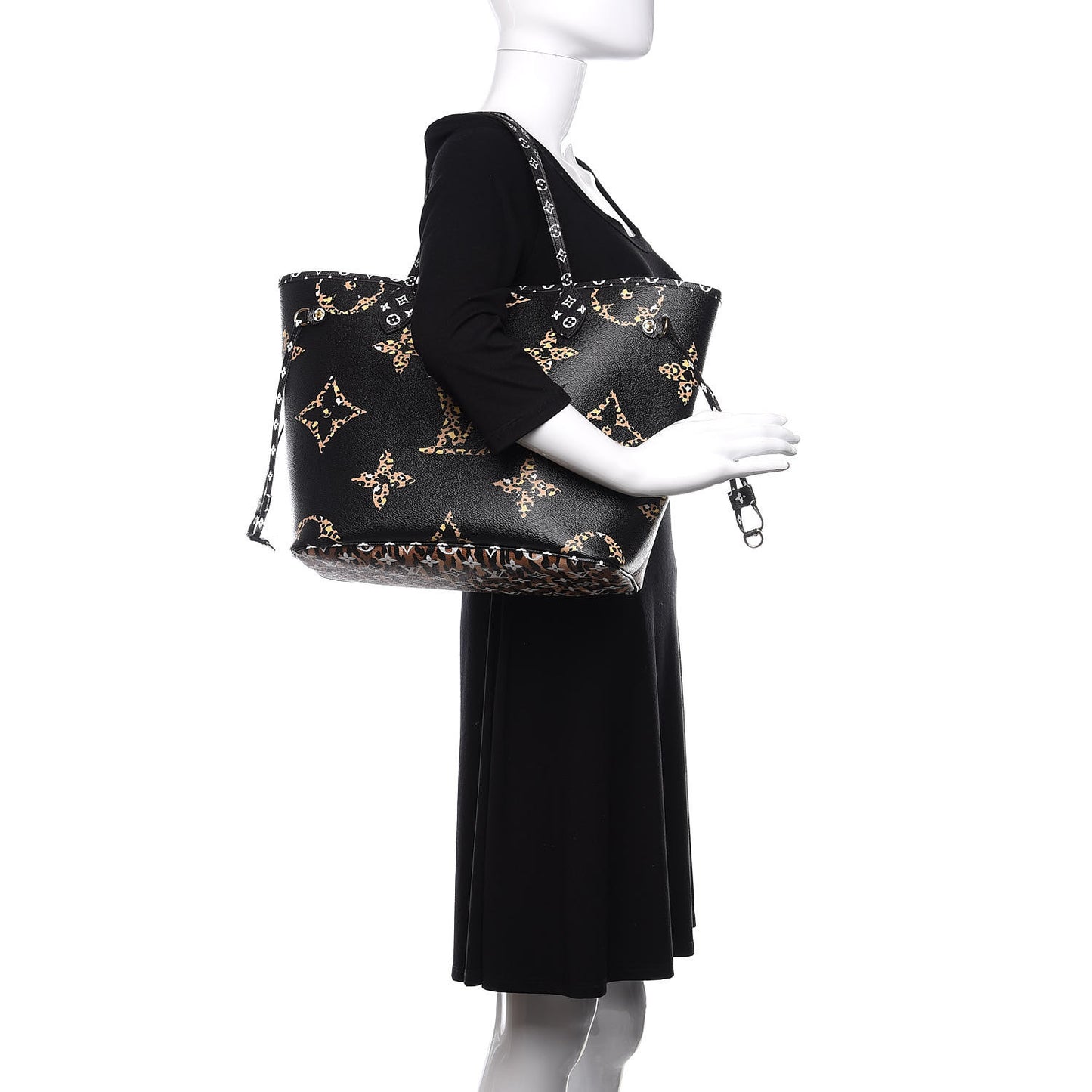Monogram Giant Jungle Neverfull MM Black