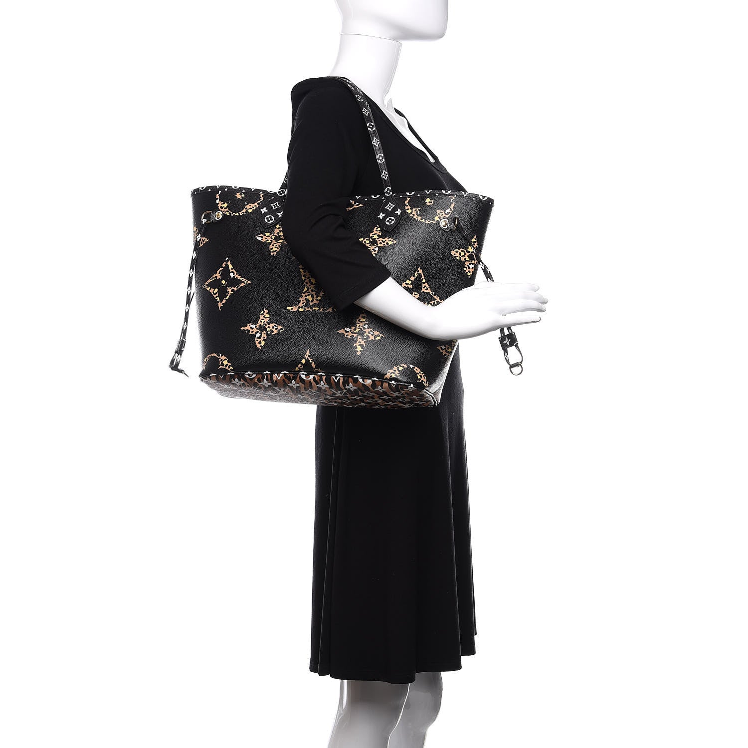Louis Vuitton Monogram Giant Jungle Neverfull MM Black 2 of 11