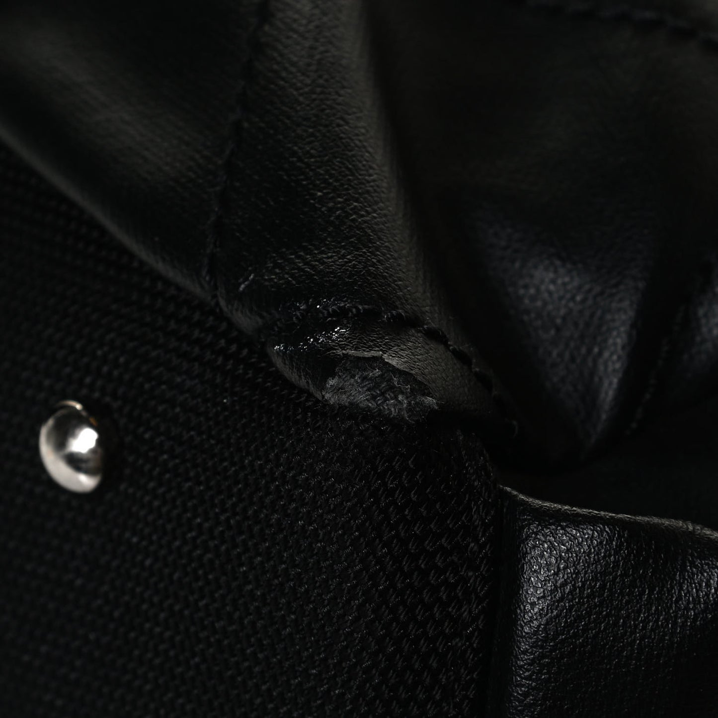 Coated Canvas Paris Biarritz Hobo Black