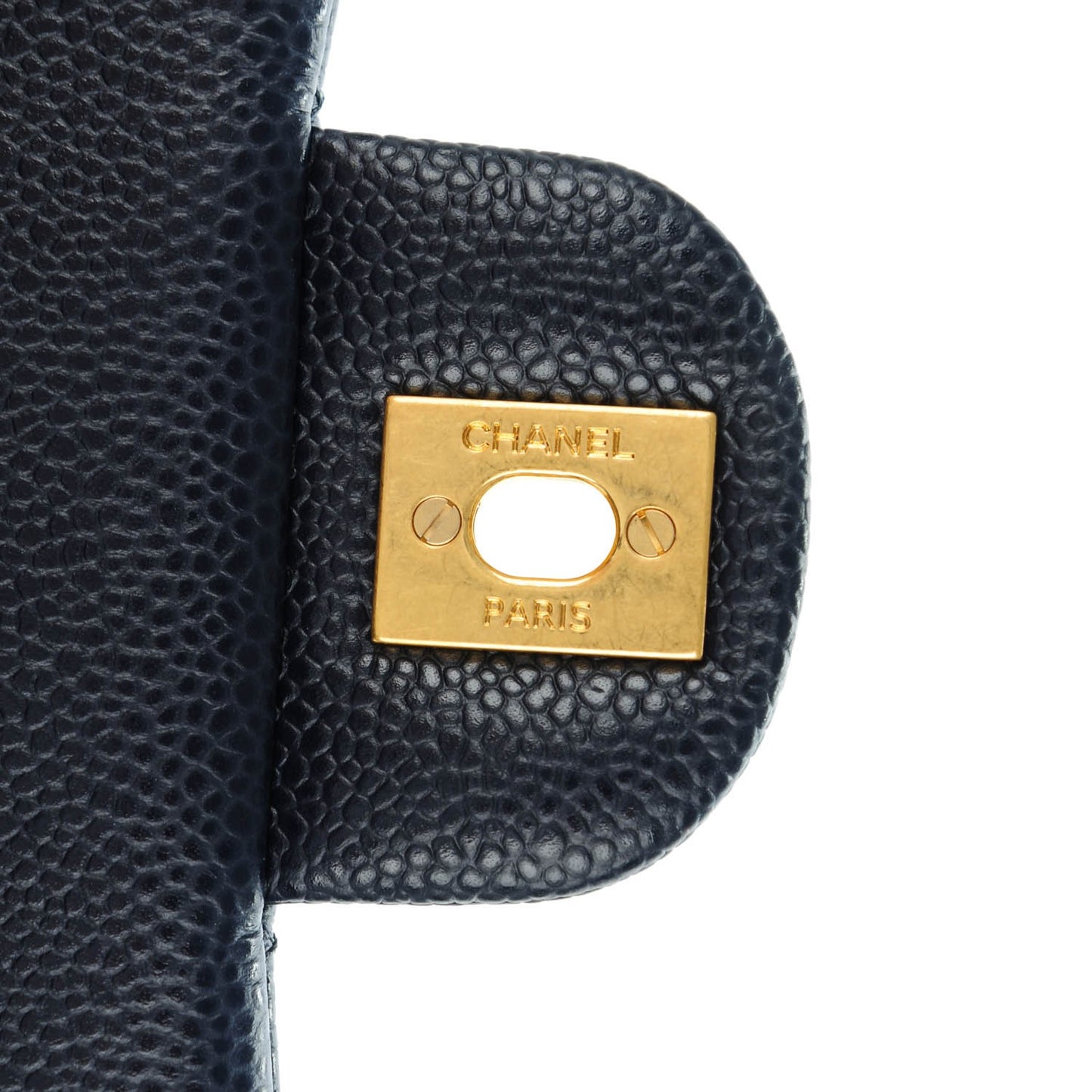 Caviar Quilted Mini Square Flap Navy
