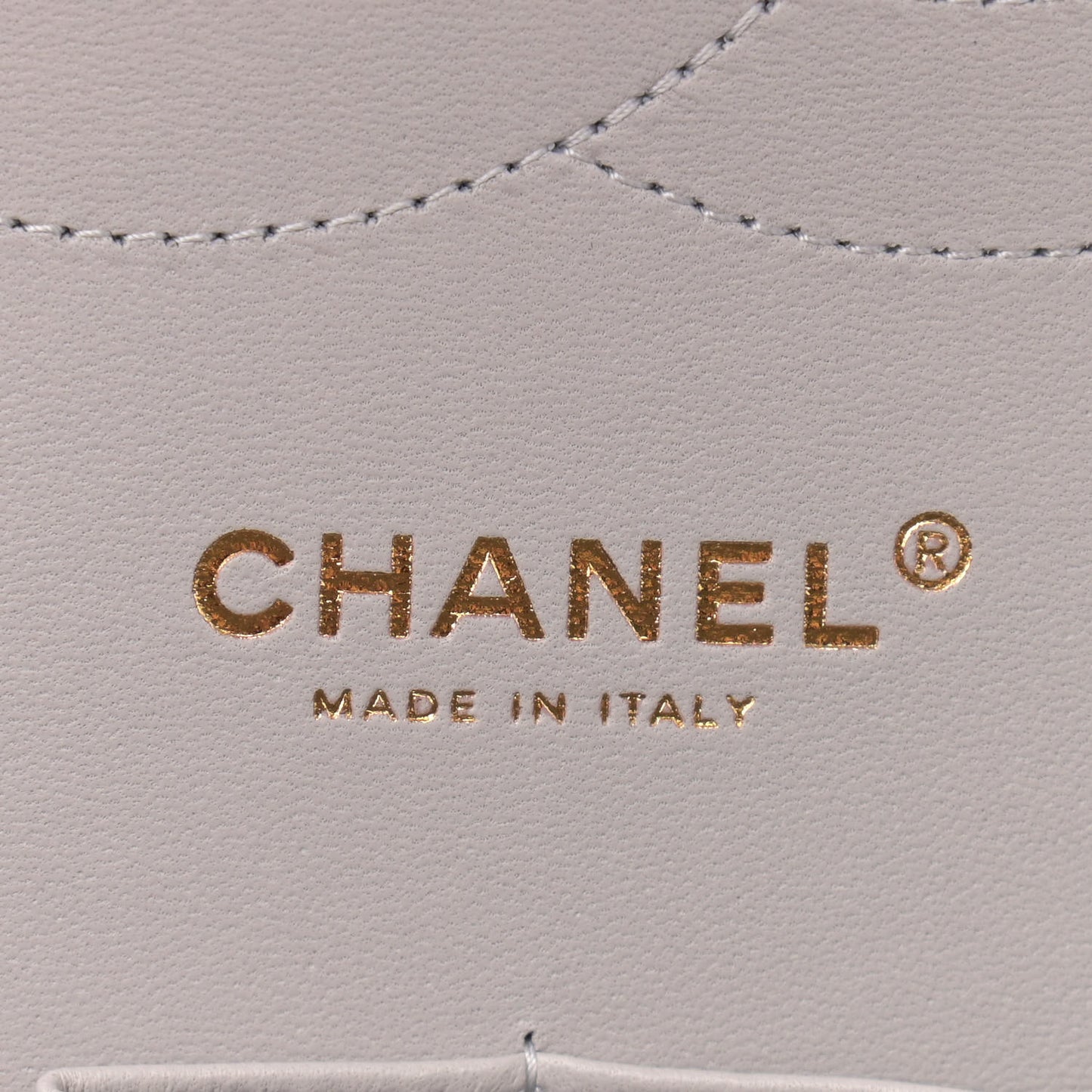 Caviar Quilted Jumbo Double Flap Light Grey