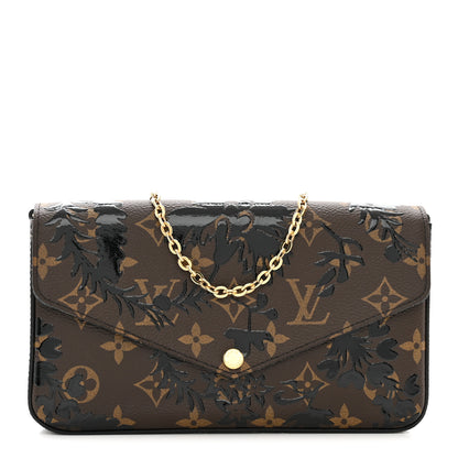 Louis Vuitton Monogram Blossom Pochette Felicie Chain Wallet Black 3 of 11