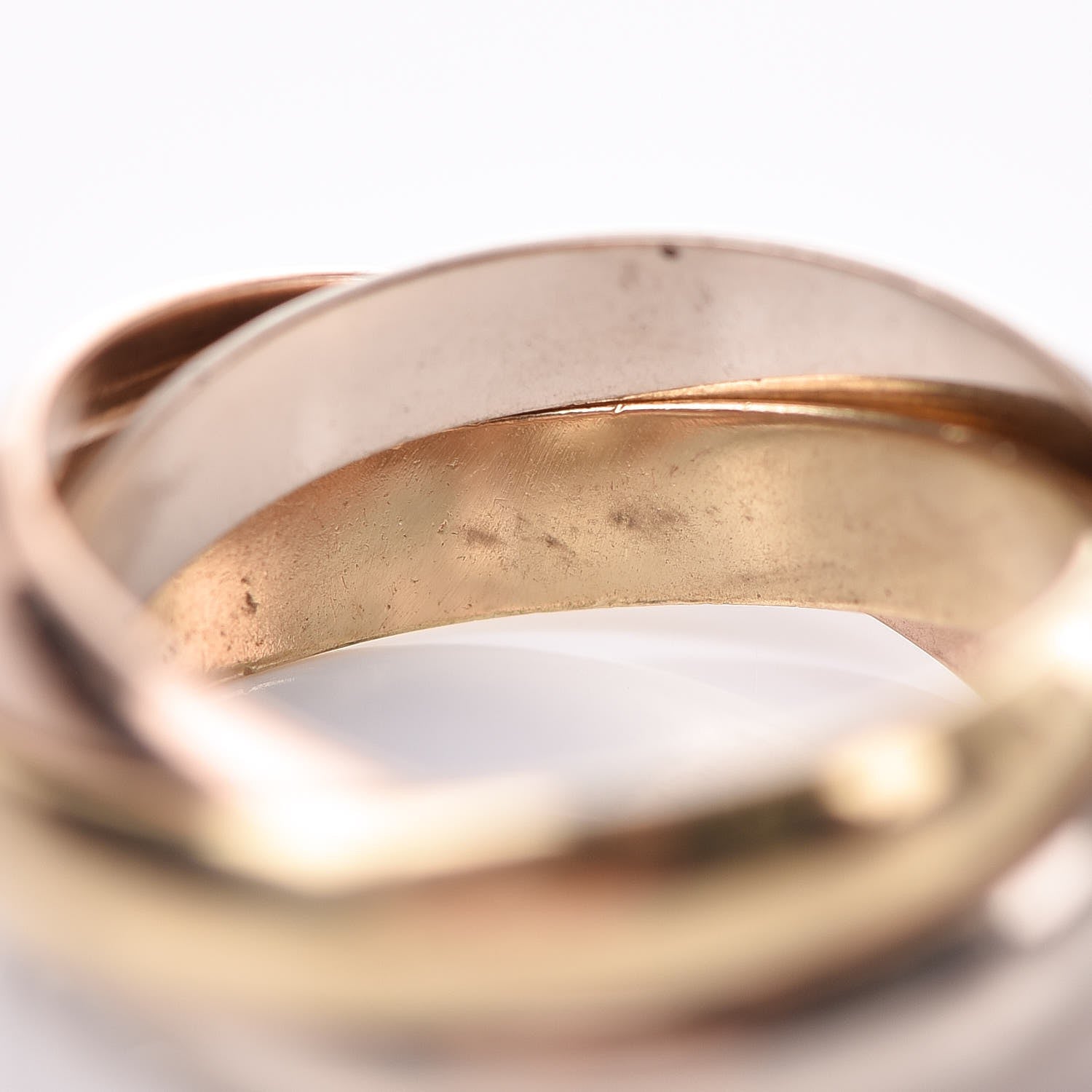Cartier 18K Pink Yellow White Gold Classic Les Must De Trinity Ring 51 5.75 5 of 6