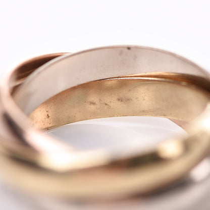 Cartier 18K Pink Yellow White Gold Classic Les Must De Trinity Ring 51 5.75 5 of 6