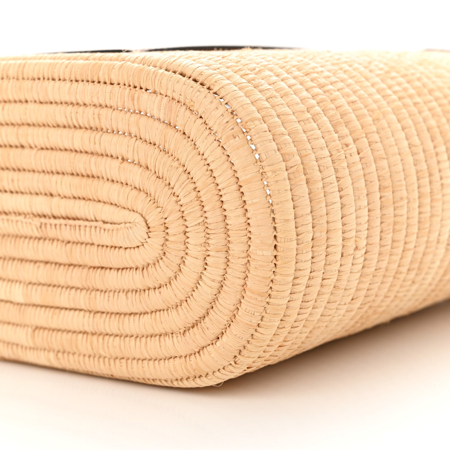 Raffia Small Square Basket Tote Bag Natural Tan