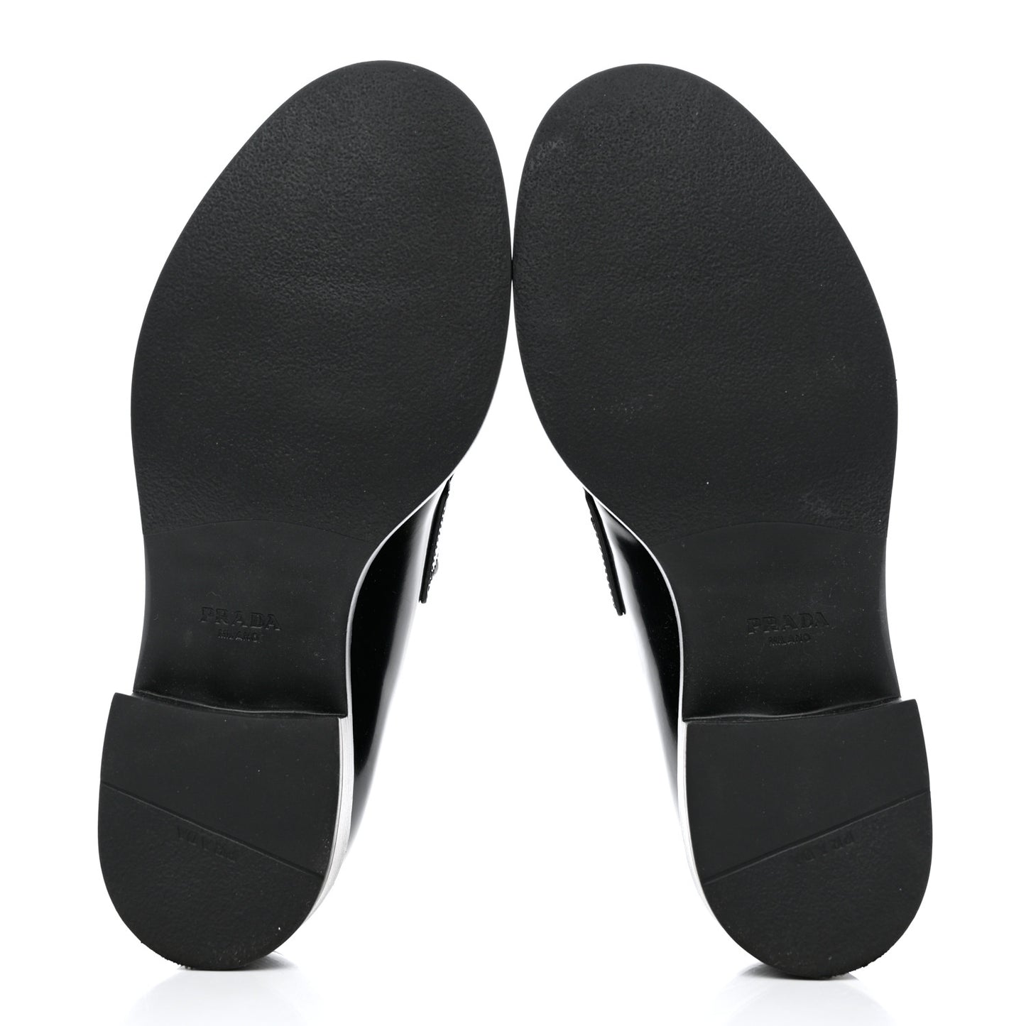 Spazzolato Metal Triangle Logo 50mm Loafers 37.5 Black