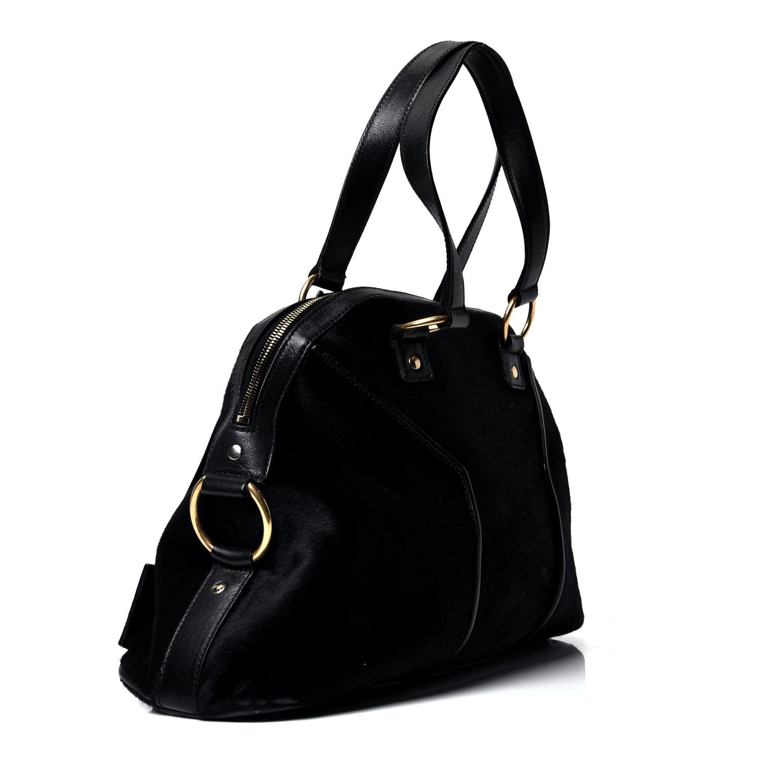 Saint Laurent Calf Hair Large Muse Black 2 of 4