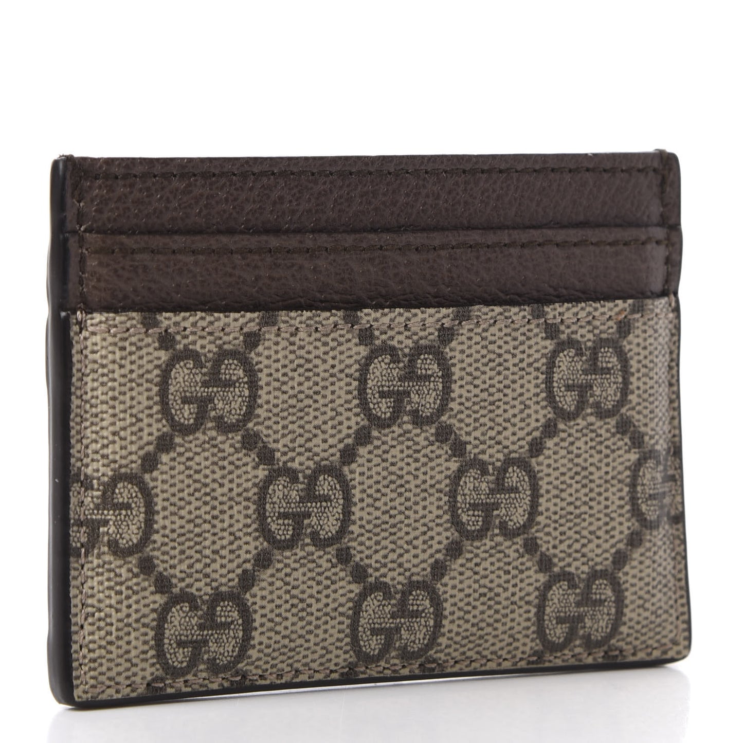 GG Supreme Monogram Ophidia Card Holder Brown
