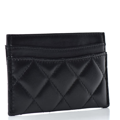 Chanel Lambskin Quilted Card Holder Black 3 of 7
