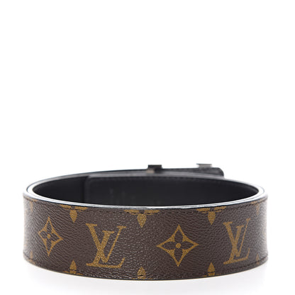 Louis Vuitton Calfskin Monogram 40mm LV Initiales Reversible Belt 85 34 Black 3 of 7