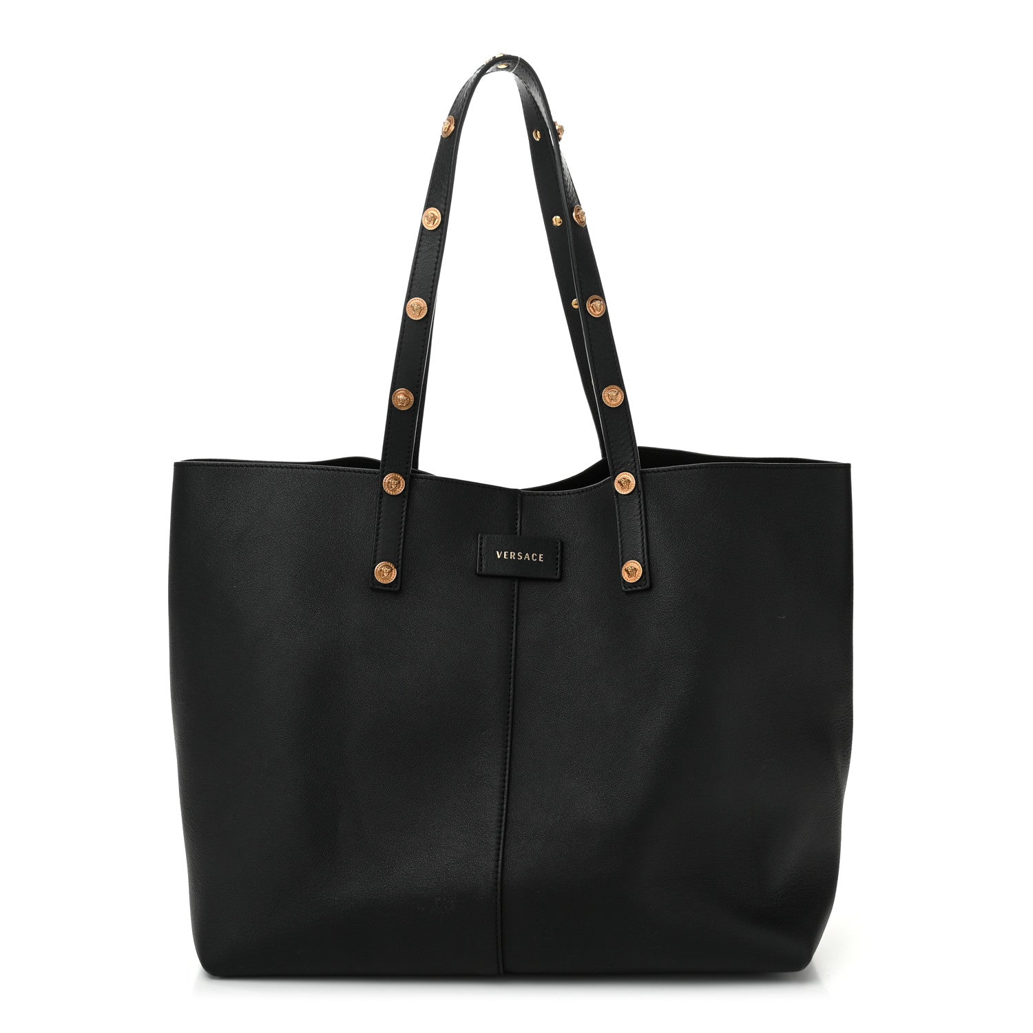 Versace Calfskin Palazzo Tote Black 1 of 9