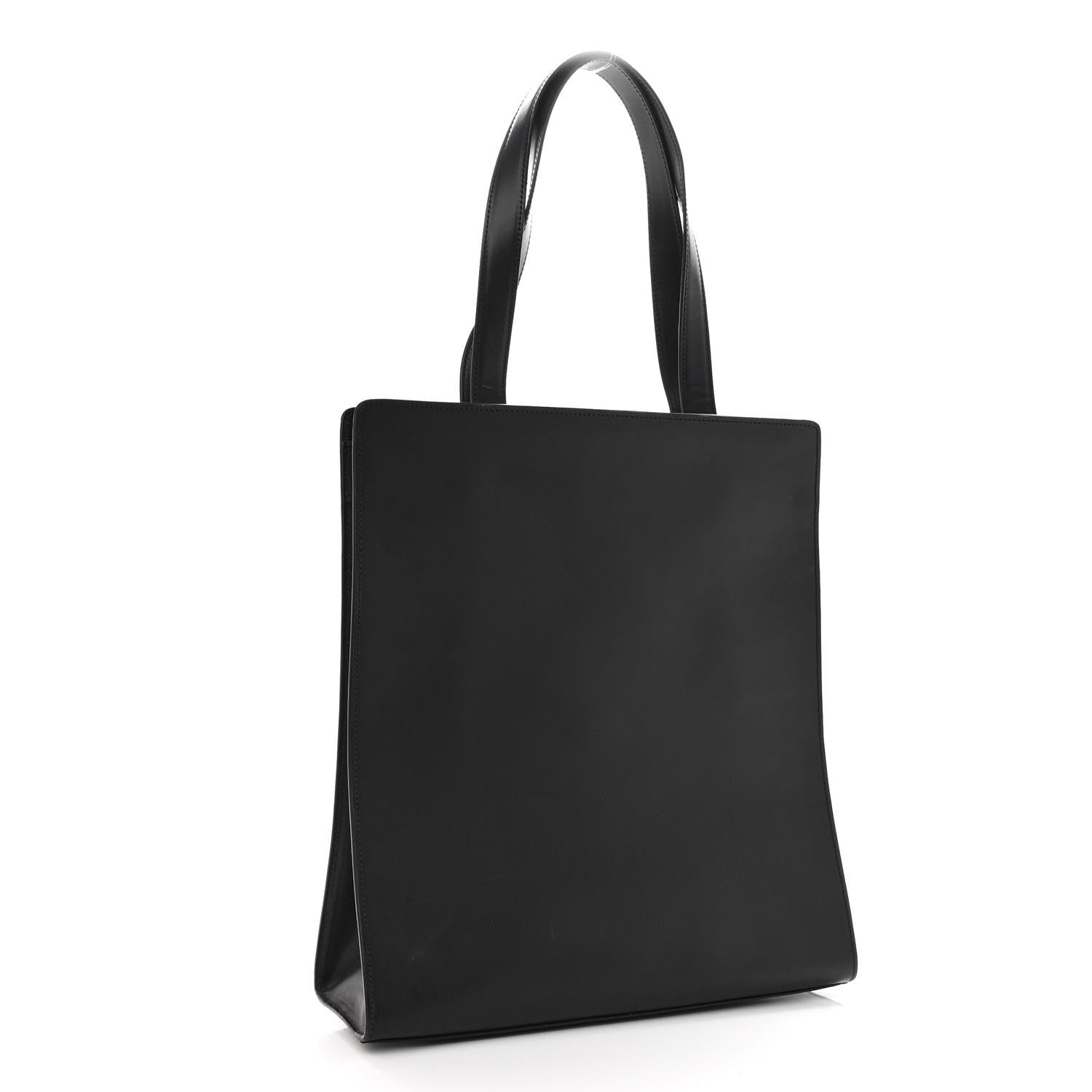 Off-White Calfskin Striped Diag Tote Black 3 of 9