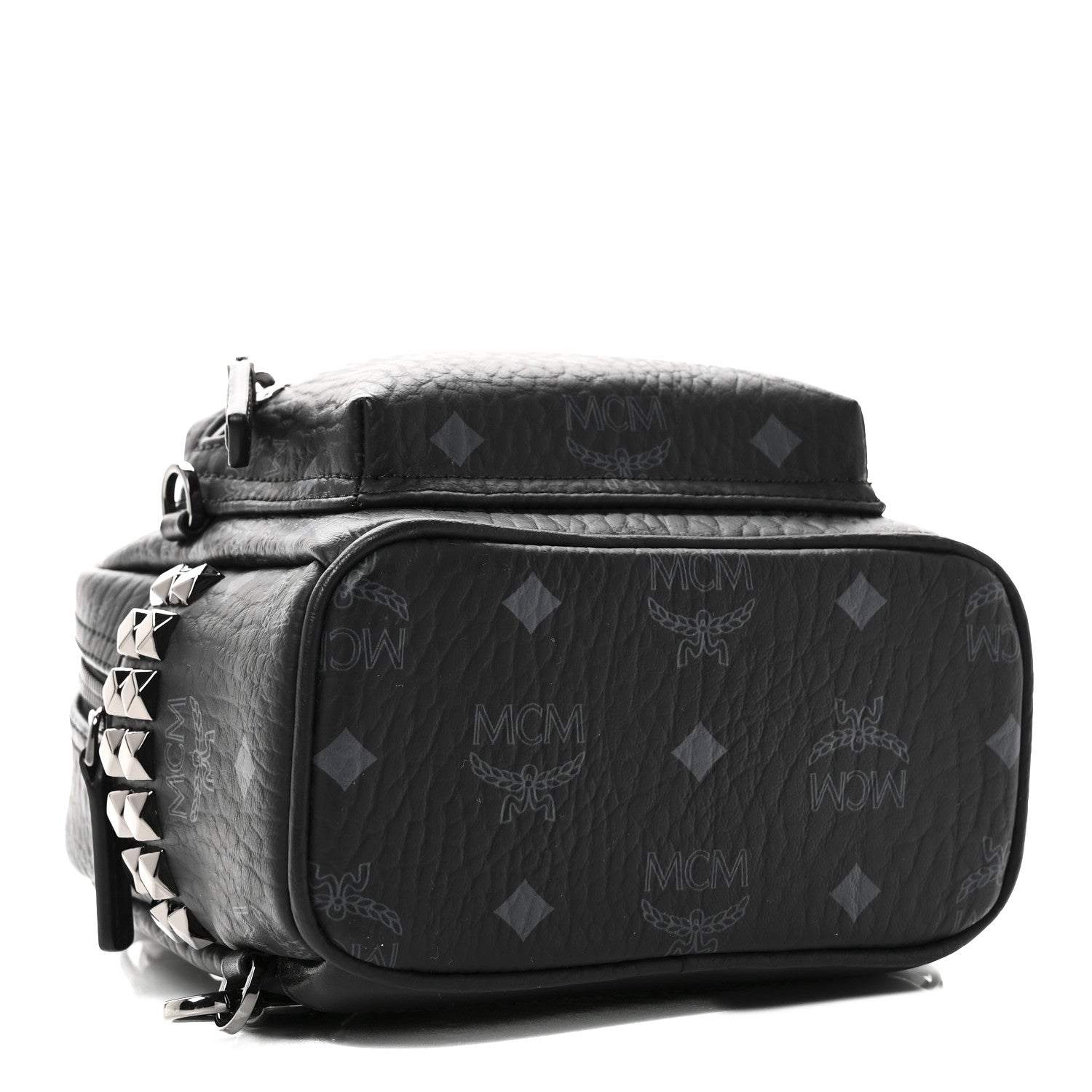 MCM Visetos Side Stud X-Mini Stark Backpack Black 4 of 9