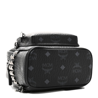 MCM Visetos Side Stud X-Mini Stark Backpack Black 4 of 9